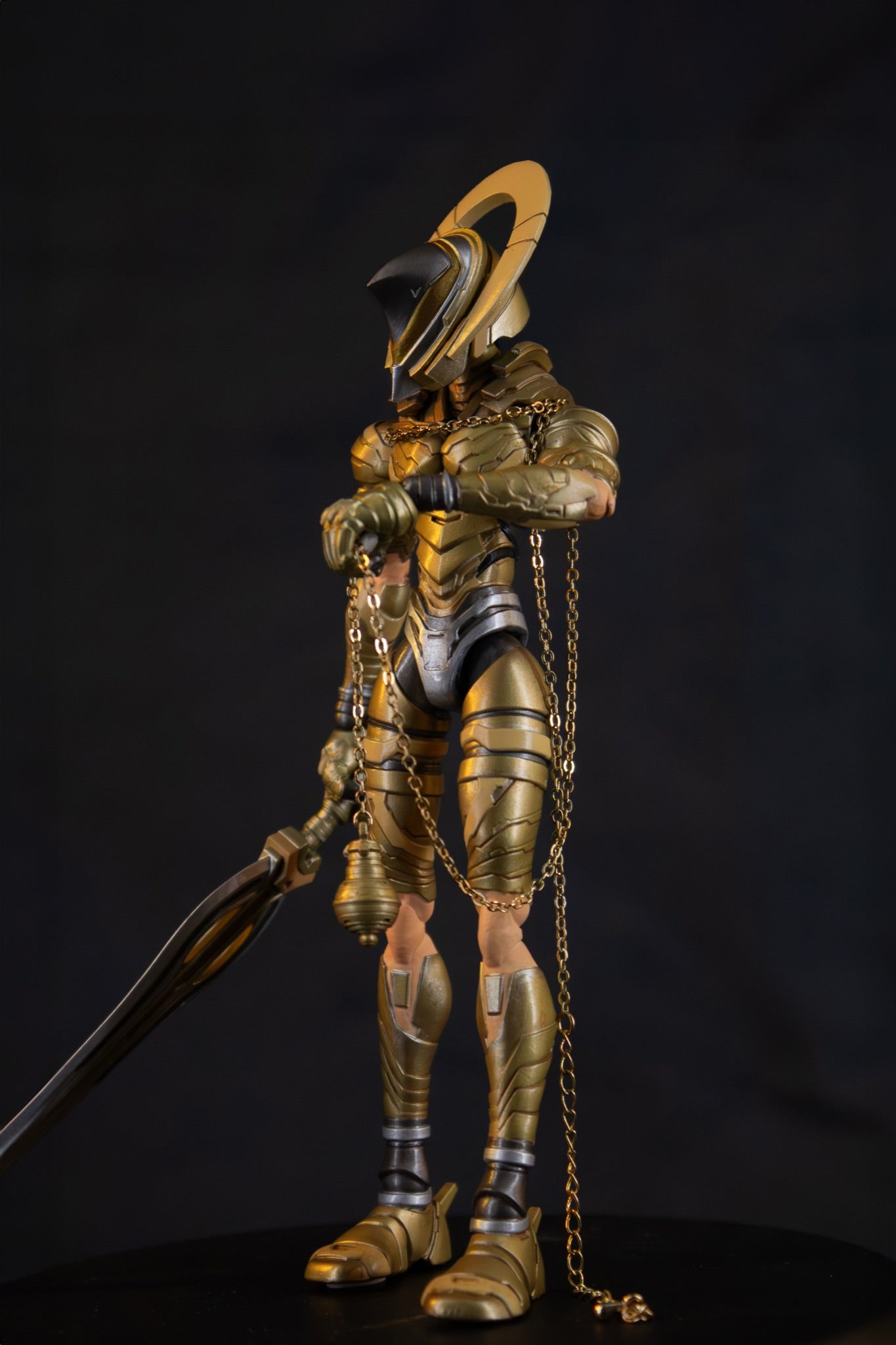 Mikha'el 7" action figure — full figure, helmet folded back