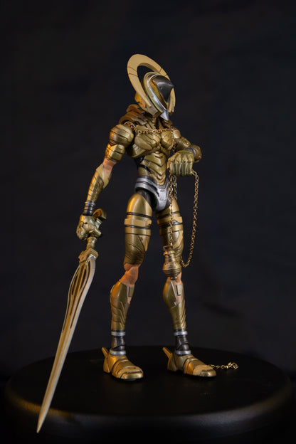 Mikha'el 7" action figure — side view, helmet tilted back