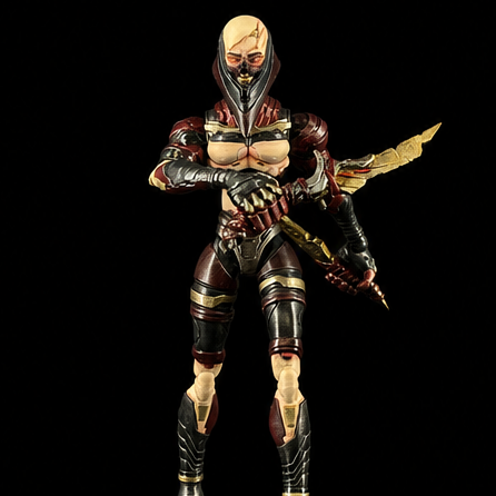 Sama'el 7" action figure — render: full figure, front, armor and dual weapons