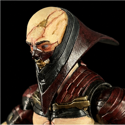 Sama'el 7" action figure — render: head close-up, side angle