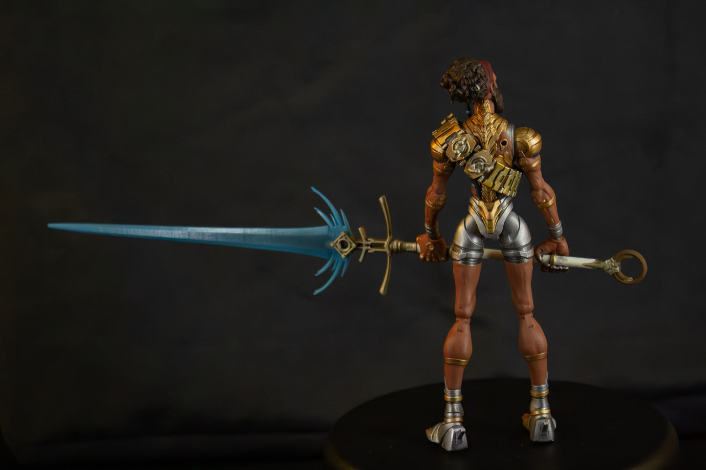 Yeshua 7" action figure — back view, sword and spear
