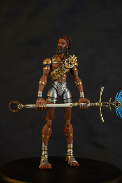 Yeshua 7" action figure — full figure, front, sword with blue energy effect