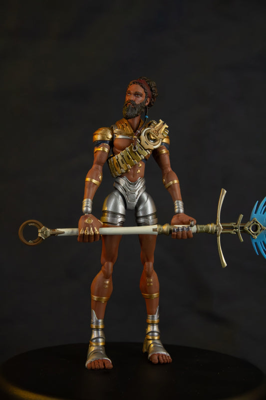 Yeshua 7" action figure — full figure, front, sword with blue energy effect